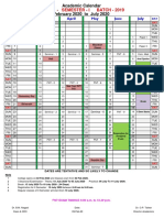 Academic Calendar (2019 Batch-Ist Sem)