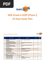 Ixambee - SEBI Grade A Phase 1 (25 Day Study Plan)