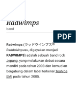 Radwimps - Wikipedia Bahasa Indonesia, Ensiklopedia Bebas PDF