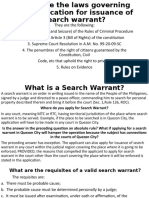 Laws governing search warrants