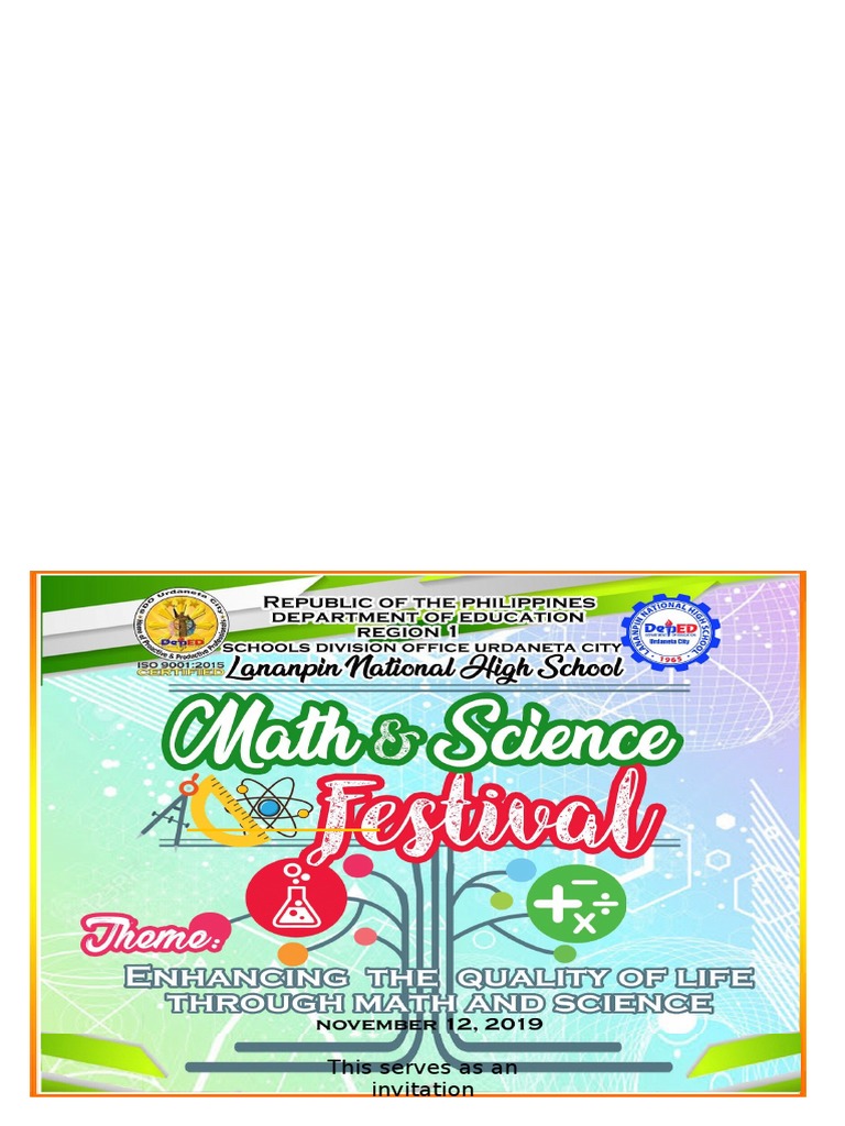 Sci-Math Program Invitation 2025 | PDF