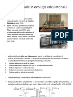 Etape Principale În Evoluţia Calculatorului