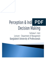 Chapter 6 - Perception & Individual Decision Making