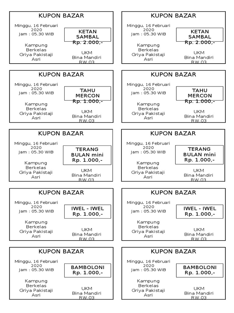 Kupon Bazar | PDF | Kesehatan Holistik