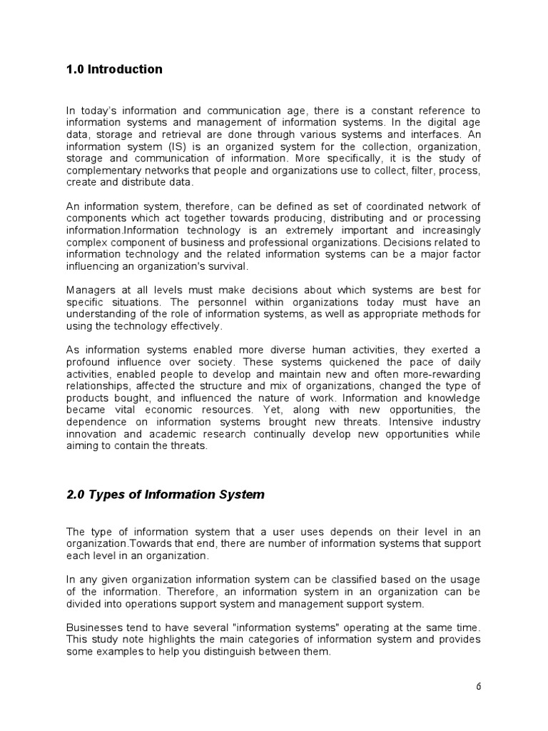 Overview of Information Systems | PDF | Management Information System ...
