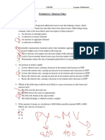 Worksheet - Monetary Policy PDF