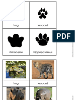 Animal Footprints 3-Part Cards Montessori Nature Free Printable