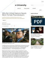UN Neeeds More Female Peacekeepers
