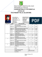 Format Transkrip Nilai