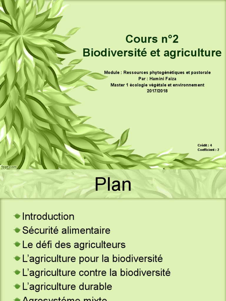 2 Biodiversite Et Agriculture Pdf Biodiversite Agriculture Biologique