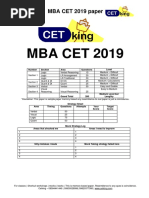 MBA CET 2019 Question Paper MAH MBA MMS DTE With Solution PDF