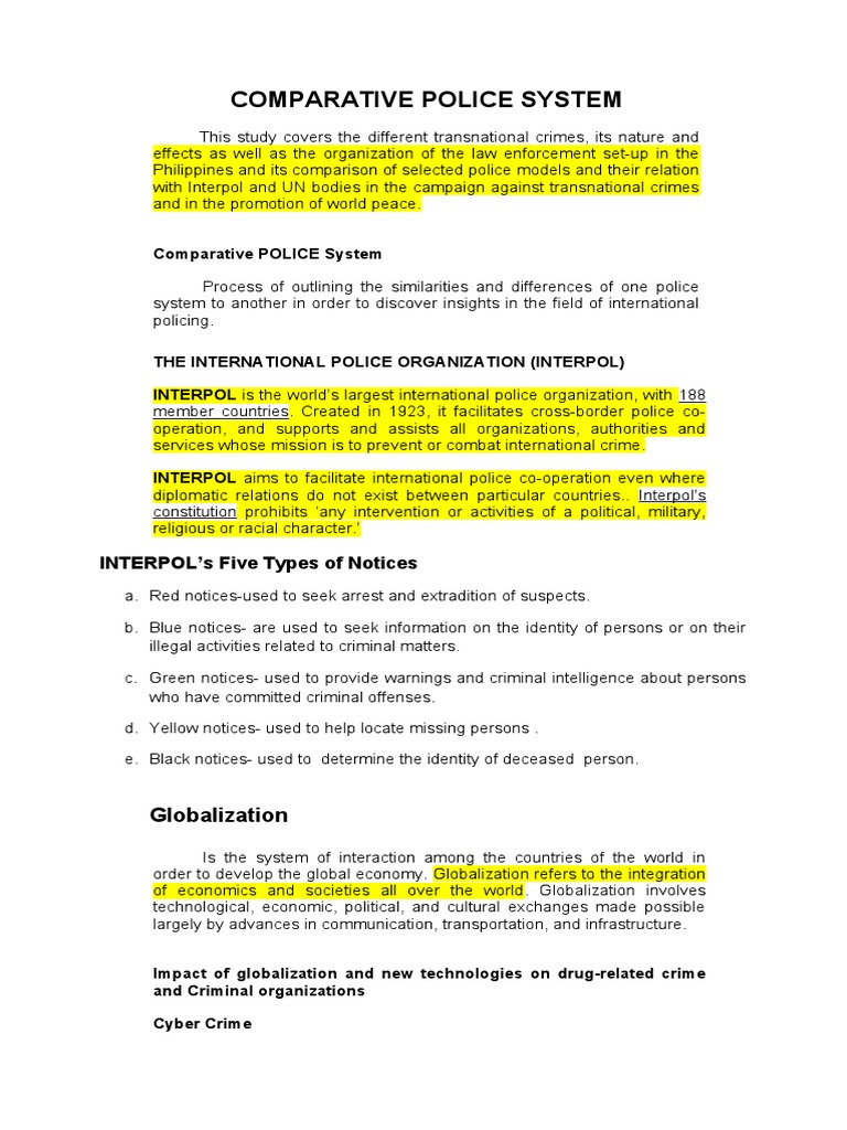 Comparative Analysis of Global Police Systems | PDF | Inspector | Sergeant