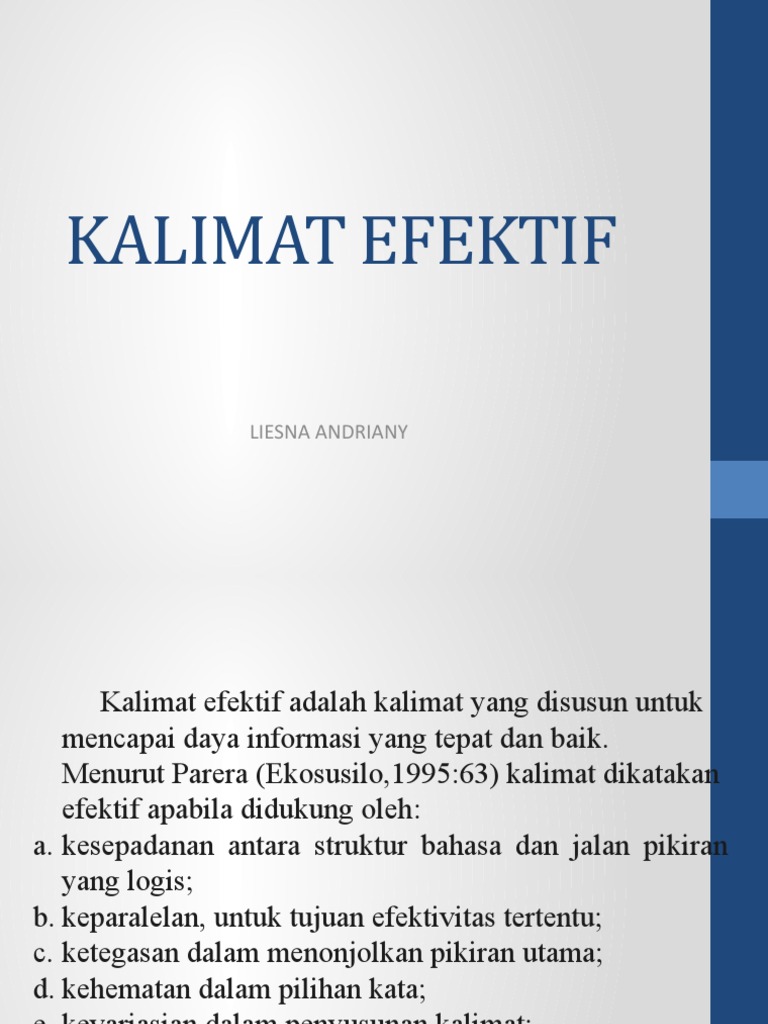 Kalimat Efektif