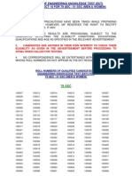 Result of Ekt Exam Held On 24 Oct 10