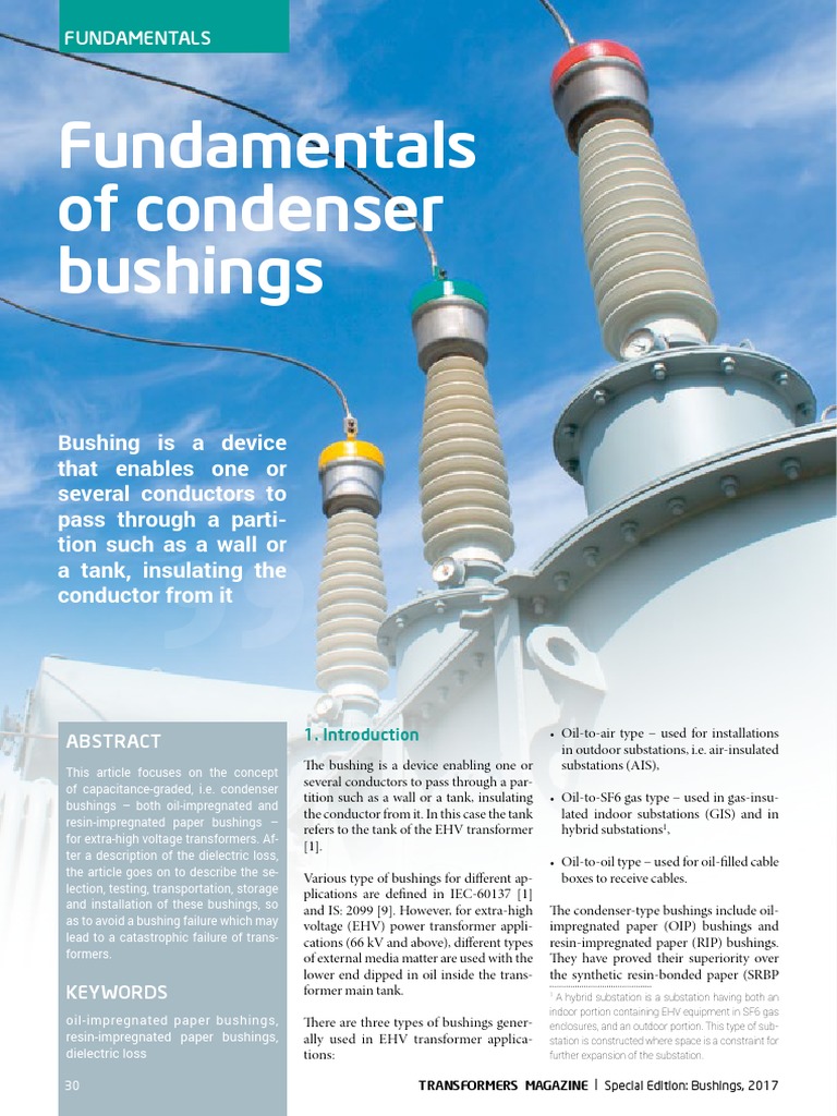 Fundamentals of Condenser Bushings PDF Capacitor Insulator