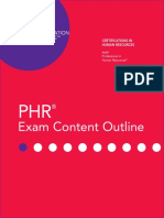 PHR Exam Content Outline PDF
