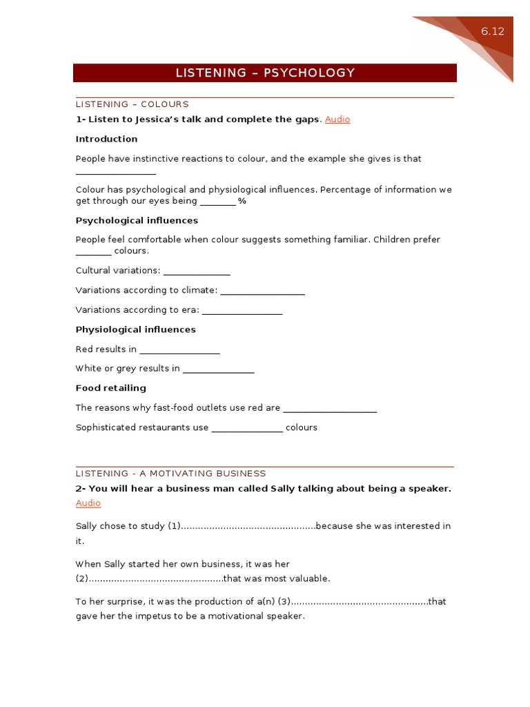 C1 Listening Unit 12 Psychology Download Free Pdf Perfectionism