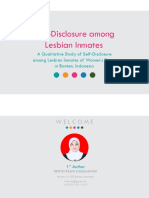 Self-Disclosure among Lesbian Inmates A Qualitative Study of Self-Disclosure among Lesbian Inmates of Women's Prison in Banten, Indonesia