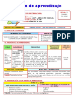 Sesión de Aprendizaje Juntos Contra El COVID-19 Nivel Primaria Ccesa007