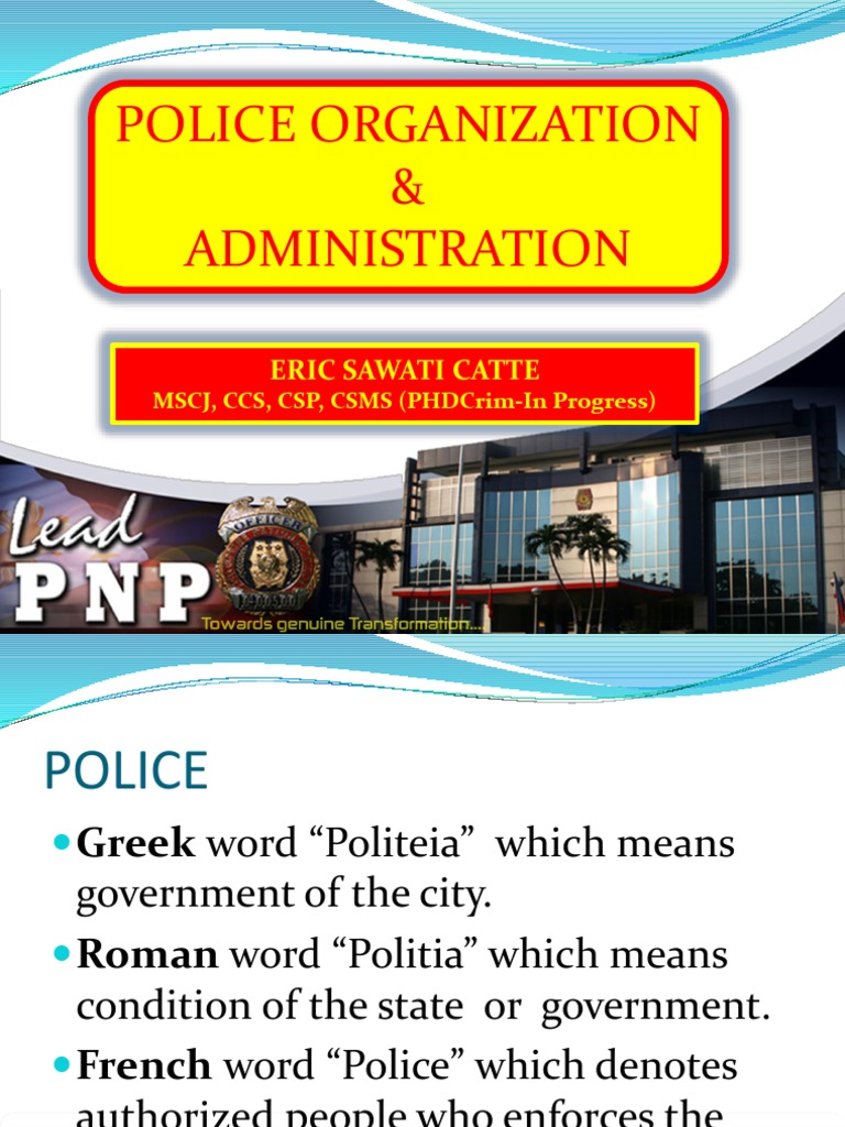 Police Organization and Administration PDF | Download Free PDF ...