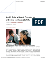 Judith Butler y Beatriz Preciado en entrevista con la revista Têtu  Las disidentes