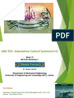 W 15 Automotive Control Systems Matlab Workshop 1