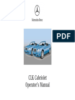 Mercedes CLK Cabriolet Owners Manual 2001 PDF