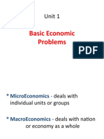 Basic Economic Problems in 40 Characters