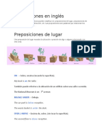 Preposiciones en Inglés