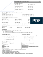 Exercices Identites Remarquables