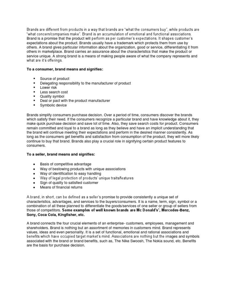 Understanding Brand Management Essentials | PDF | Brand | Marketing