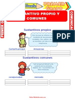 Sustantivos Propios y Comunes para Primero de Primaria