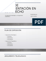 Algunos Tipos de Argumentación en Derecho