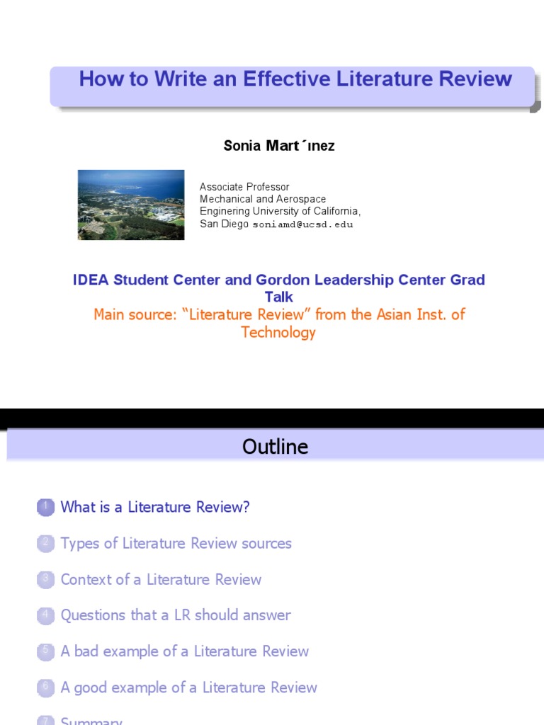 How To Write An Effective Literature Review PDF Thesis