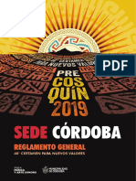 Pre Cosqun 2019 Municipalidad de Crdoba Reglamento General