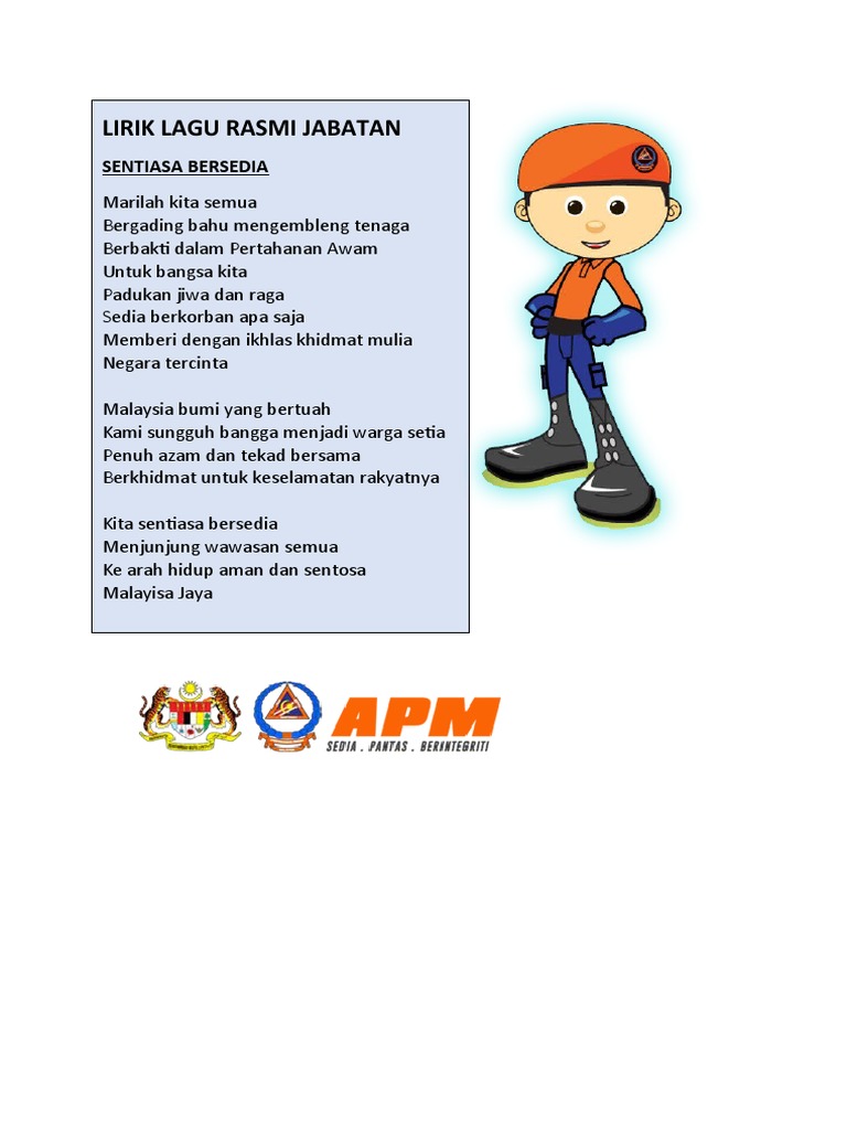 Lirik Lagu Rasmi Jabatan Pdf