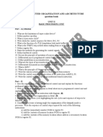 Cs2253 Computer Organization and Architecture Question Bank: Unit Ii Basic Processing Unit Part - A (2marks)