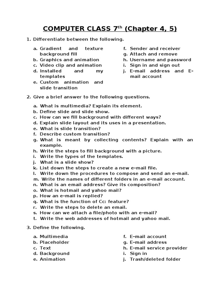 COMPUTER CLASS 7th | PDF | Page Layout | Microsoft Power Point