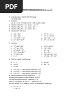 Mathematics 8 Class