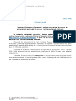 30.03 Informare Presa Teste Antrenament PDF
