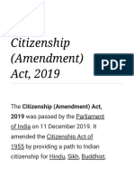 Citizenship (Amendment) Act, 2019 - Wikipedia PDF