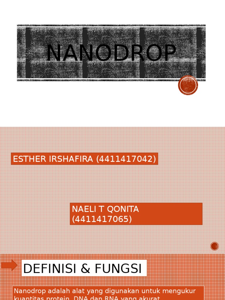 Fungsi dan Prinsip Kerja Nanodrop | PDF