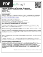 A Framework For Selection of Material Handling Equipment in Manufacturing and Logistics Facilities PDF