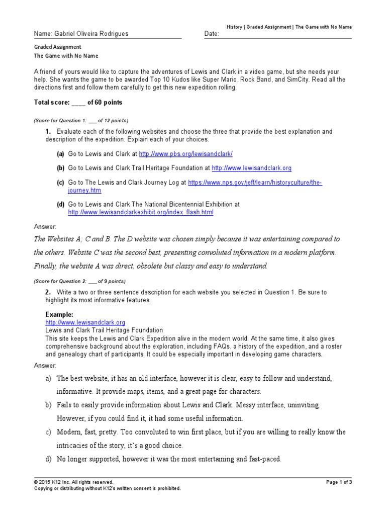 3 06 | PDF | Lewis And Clark Expedition | Leisure