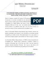 Comunicado Del CMD y Las Soc. Medicas Esp.2 PDF