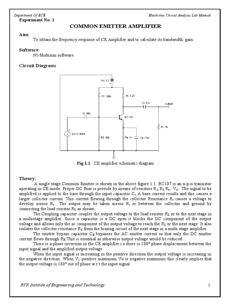 CE Amplifier Software PDF Amplifier Electrical Components