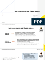 Plan Nacional de Gestion Del Riesgo