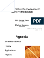 RRAM: Resistive Random Access Memory (Memristor)