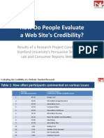 How Do People Evaluate A Web Site's Credibility?