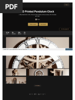 Hackaday Io Project 163814 3d Printed Pendulum Clock
